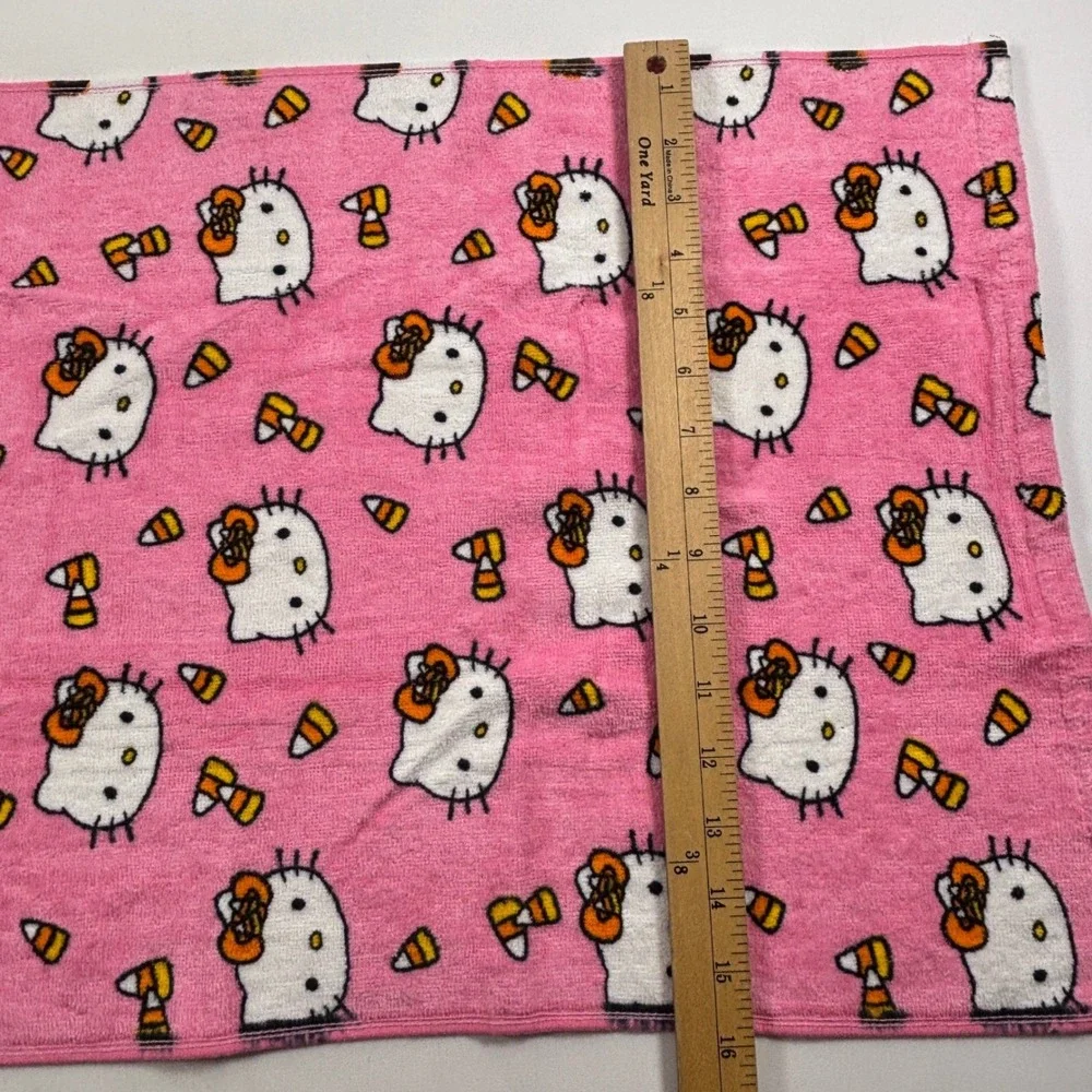Hello Kitty Halloween Pink Candy Corn Cotton Hand Towel Set of 2 Sanrio 2024